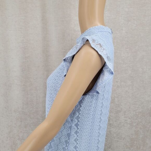 As U Wish Light Blue Lace Mini Dress Women's Size Medium - Picture 4 of 12